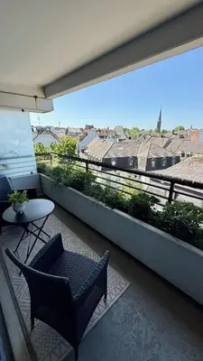 Ein Balkon oder eine Terrasse in der Unterkunft Bostel 96 - Apartment, Altstadt, Aufzug