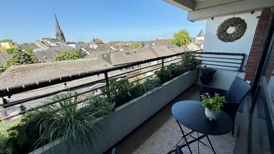 Ein Balkon oder eine Terrasse in der Unterkunft Bostel 96 - Apartment, Altstadt, Aufzug