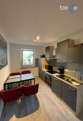 Küche/Küchenzeile in der Unterkunft BEGE APARTMENTS WorkVibe Stay