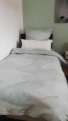 Ein Bett oder Betten in einem Zimmer der Unterkunft Neues Ruhrtal Apartment 3 mit Klimaanlage, Balkon