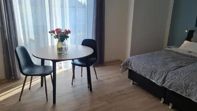 Ein Bett oder Betten in einem Zimmer der Unterkunft Neues Ruhrtal Apartment 3 mit Klimaanlage, Balkon