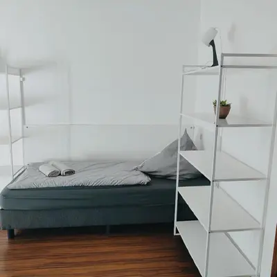 Ein Bett oder Betten in einem Zimmer der Unterkunft Monteurwohnung Ferienwohnung Duisburg Grenze Düsseldorf