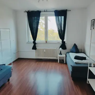 Ein Sitzbereich in der Unterkunft Monteurwohnung Ferienwohnung Duisburg Grenze Düsseldorf