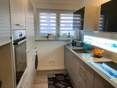Küche/Küchenzeile in der Unterkunft Ruhige und zentral gelegene Ferienwohnung