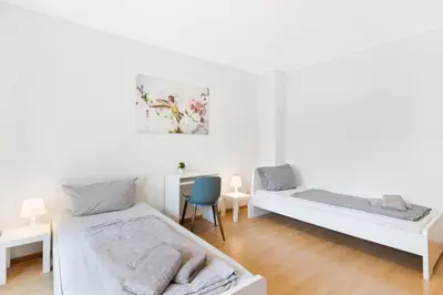 Ein Bett oder Betten in einem Zimmer der Unterkunft Bella Apartment In Essen