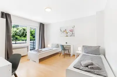 Ein Bett oder Betten in einem Zimmer der Unterkunft Bella Apartment In Essen