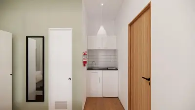 Küche/Küchenzeile in der Unterkunft 2-Bed Apartment • Ideal for Workers & Short Stays