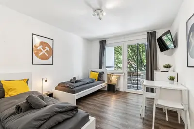 Ein Sitzbereich in der Unterkunft 3 BR Apartment Herne