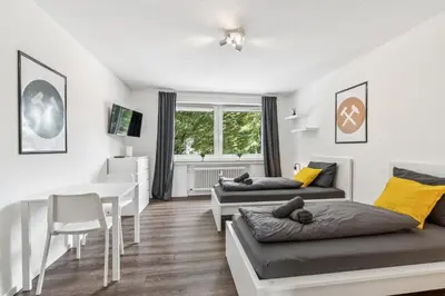 Ein Sitzbereich in der Unterkunft 3 BR Apartment Herne