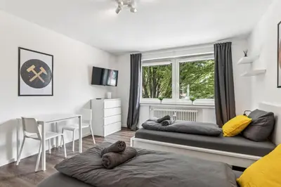 Ein Sitzbereich in der Unterkunft 3 BR Apartment Herne