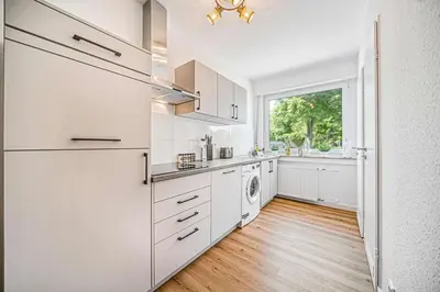 Küche/Küchenzeile in der Unterkunft Gemütlich l Zentral l Parken l Universität l Balkon I Für 6