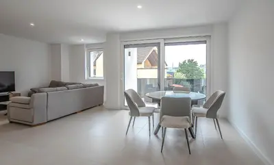 Ein Sitzbereich in der Unterkunft Urbanes Wohnen in der Gartenstraße