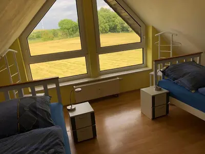 Ein Sitzbereich in der Unterkunft Monteur- und Ferienwohnung BeKi
