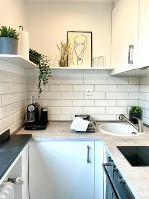 Küche/Küchenzeile in der Unterkunft Apartment Luise