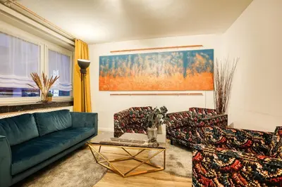 Ein Sitzbereich in der Unterkunft WG-Hotel