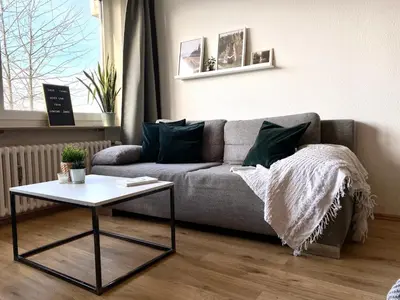 Ein Sitzbereich in der Unterkunft Apartment Friedrich
