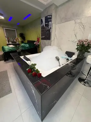 Ein Sitzbereich in der Unterkunft Ferienwohnung SPA Delluxe 2