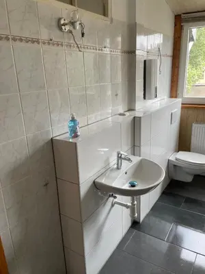 Ein Badezimmer in der Unterkunft Monteurswohnung Duisburg
