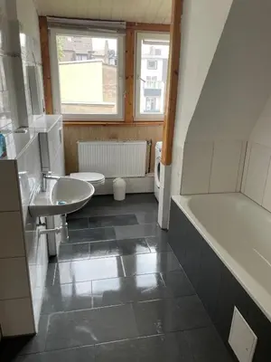 Ein Badezimmer in der Unterkunft Monteurswohnung Duisburg