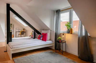 Ein Bett oder Betten in einem Zimmer der Unterkunft Kurzzeitglück 24h Self Check-In E04