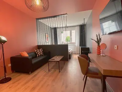 Ein Sitzbereich in der Unterkunft CASE Living Marl