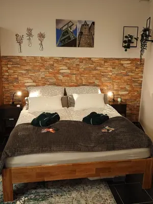 Ein Bett oder Betten in einem Zimmer der Unterkunft Apartment in Hattingen