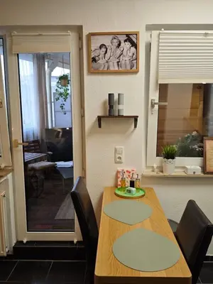 Ein Sitzbereich in der Unterkunft Apartment in Hattingen