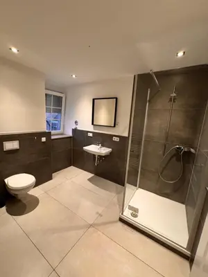 Ein Badezimmer in der Unterkunft Rheinberg Ferienwohnung und Monteure Whg 3