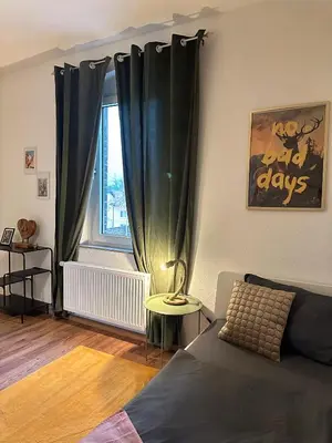 Ein Sitzbereich in der Unterkunft 148qm Apartment, nähe Düsseldorf, 4 Schlafzimmer, privater Parkplatz