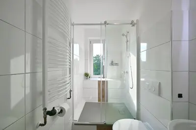 Ein Badezimmer in der Unterkunft Frisch sanierte City-Wohnung mit Workspace