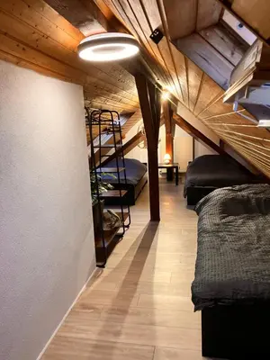 Ein Bett oder Betten in einem Zimmer der Unterkunft Qverte - Rooftop Essen