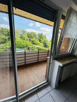 Ein Balkon oder eine Terrasse in der Unterkunft Zentrale Unterkunft in Selm