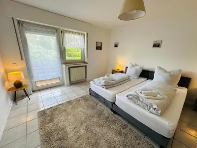 Ein Bett oder Betten in einem Zimmer der Unterkunft Zentrale Unterkunft in Selm