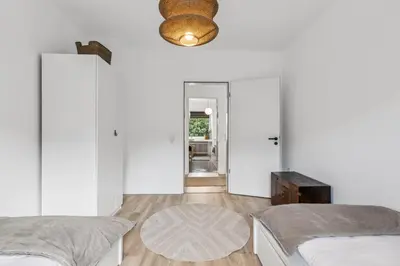 Ein Bett oder Betten in einem Zimmer der Unterkunft Groß - modern - nah an Köln- Luxuriöse Wohnung für 8 Personen in Remscheid