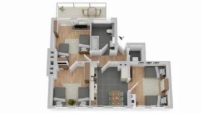Grundriss der Unterkunft CosyHomes24 - centrally with balcony and garage - IL01b