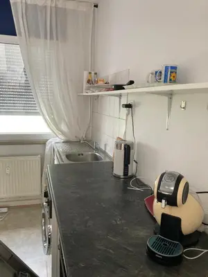 Grundriss der Unterkunft Gemütliches ganzes Apartment Küche Parkplatz Waschmaschine Kamin Terrasse Garten, Keine Ferienwohnung