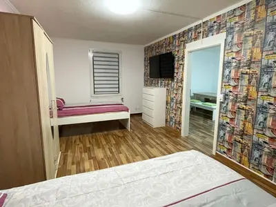 Ein Bett oder Betten in einem Zimmer der Unterkunft Spacious Apartment in Wuppertal