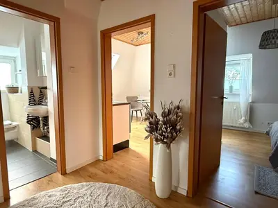 Ein Bett oder Betten in einem Zimmer der Unterkunft Gemütliche Ferienwohnung