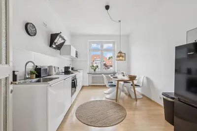 Küche/Küchenzeile in der Unterkunft Altbaujuwel in Schwelm, nahe Köln,DO,Df 4 Pers