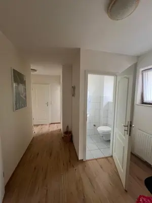 Ein Badezimmer in der Unterkunft Wohnung nahe dem Neandertal