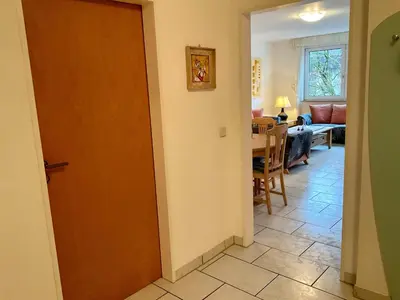 Ein Sitzbereich in der Unterkunft Zentral und ruhig - gut ausgestattete Wohnung mit Balkon für 1-3 Personen