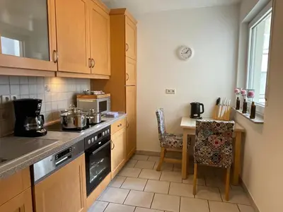 Küche/Küchenzeile in der Unterkunft Zentral und ruhig - gut ausgestattete Wohnung mit Balkon für 1-3 Personen