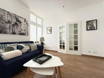 Ein Sitzbereich in der Unterkunft Altbau trifft auf Moderne - neuwertige Komfortwohnung für bis 2 Personen
