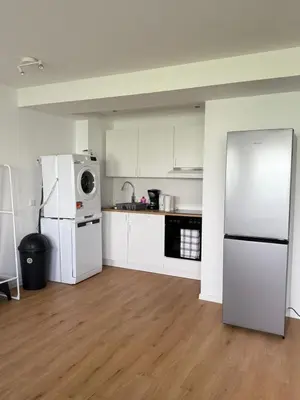 Küche/Küchenzeile in der Unterkunft Moderne Ferienwohnung Ratingen