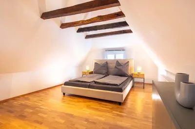 Ein Sitzbereich in der Unterkunft Fachwerk Boutique-Hotel Suite