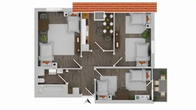 Grundriss der Unterkunft Nice Apartment Castrop-Rauxel