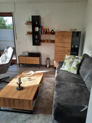 Ein Sitzbereich in der Unterkunft Ferienwohnung Höhendorf 5-Sterne-DTV