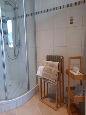 Ein Badezimmer in der Unterkunft Ferienwohnung Höhendorf 5-Sterne-DTV