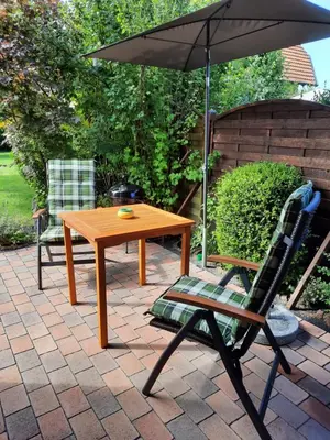 Ein Garten an der Unterkunft Ferienwohnung Höhendorf 5-Sterne-DTV