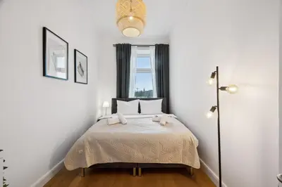 Ein Bett oder Betten in einem Zimmer der Unterkunft NUIT Apartment - Zentral, Familien, Terrasse, Nähe Messe Dortmund